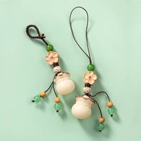 Tibetan buddhist HandMade Braided Phone Accessory Bag Pendant Good Luck Fortune Wealth Charm Couple Gift Car Pendent