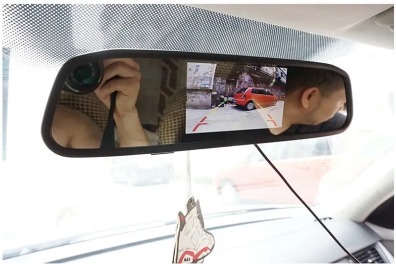 Автомобильные парковочные мониторы CCD HD, водонепроницаемые, 12LED, ночное видение, Автомобильная камера заднего вида с 4,3 дюймовым монитором заднего вида