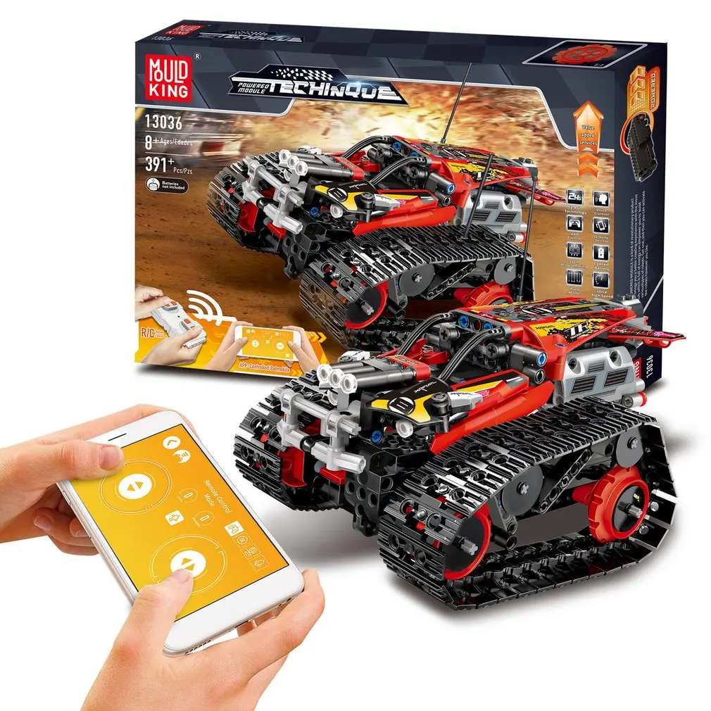 

Crawler Racing Children Assembling Toy Puzzle Electric Model Children Gift APP Remote Control Toy Electric Model