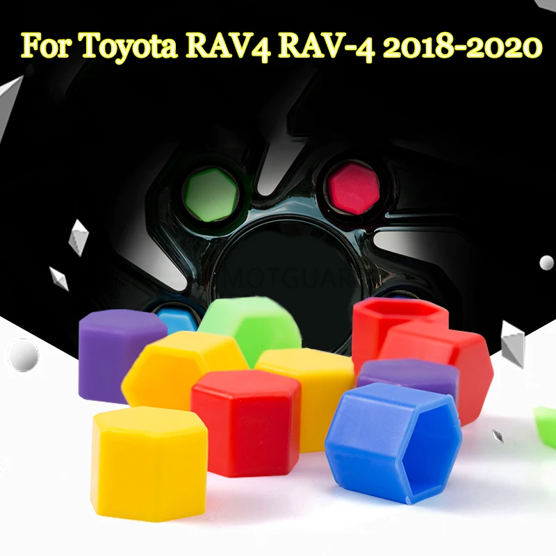 

Hub Screw Cap Colour Protective Cover Tyre Refitting Rust Proof Dust Cover For Toyota RAV4 RAV-4 2020 2019 2018 Car Accessories