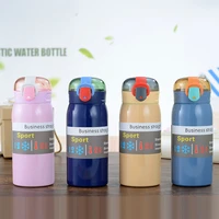 304 transparent cover bounce cup stainless steel vacuum flask male and female students cartoon water cups