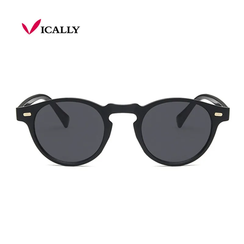 Винтажные маленькие овальные солнцезащитные очки мужские и женские