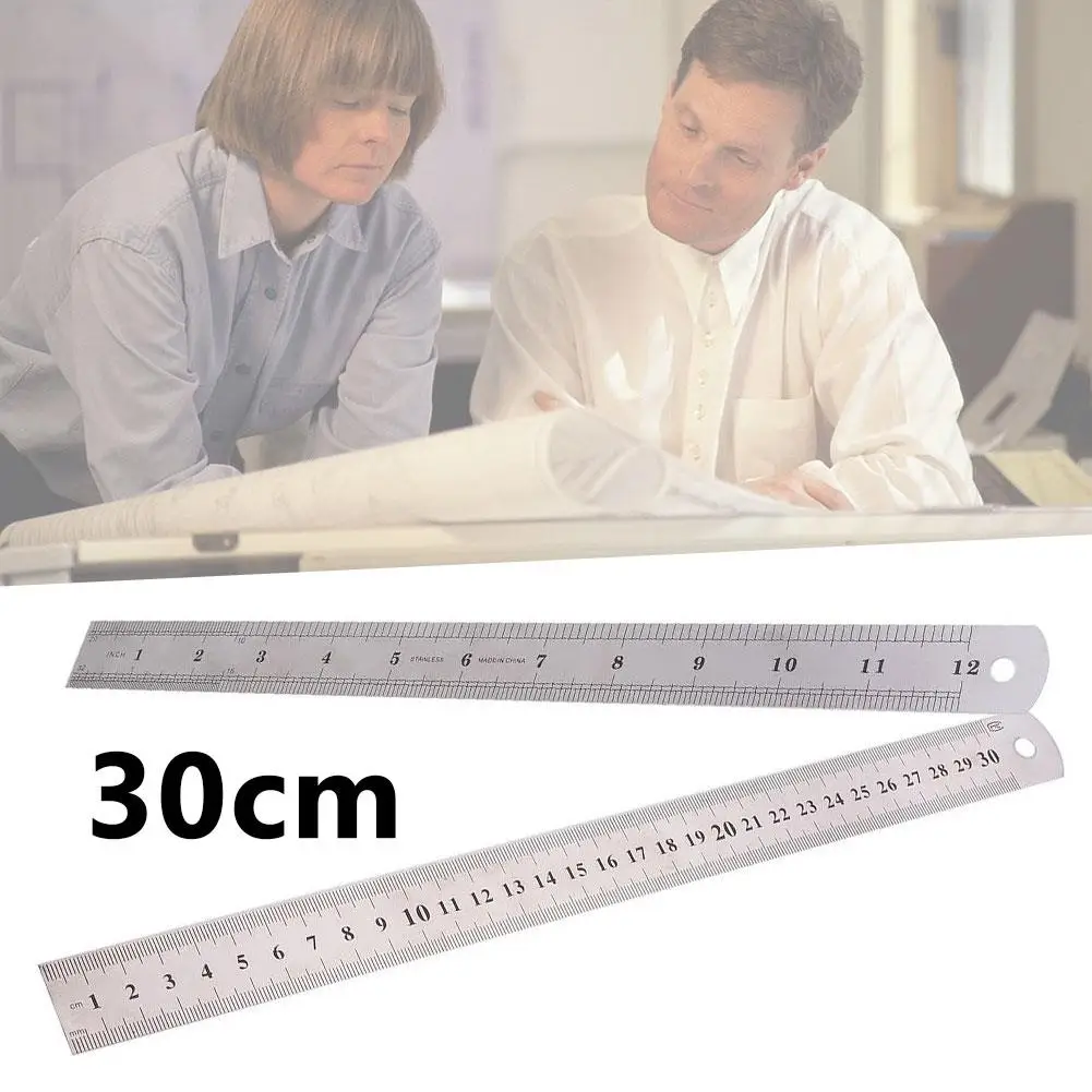 

Small Ruler Straight Edge 12 Inch Ruler Precision 30cm Double Sided Rulers Steel Ruler 6 Inch Ruler Ruler Measure Hand Tool