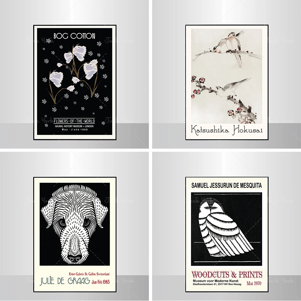 

JULIE DE GRAGG 1965, постер с собакой, постер с животными, Ретро Художественный постер, постер с галереей, постер с изображением искусства, искусство