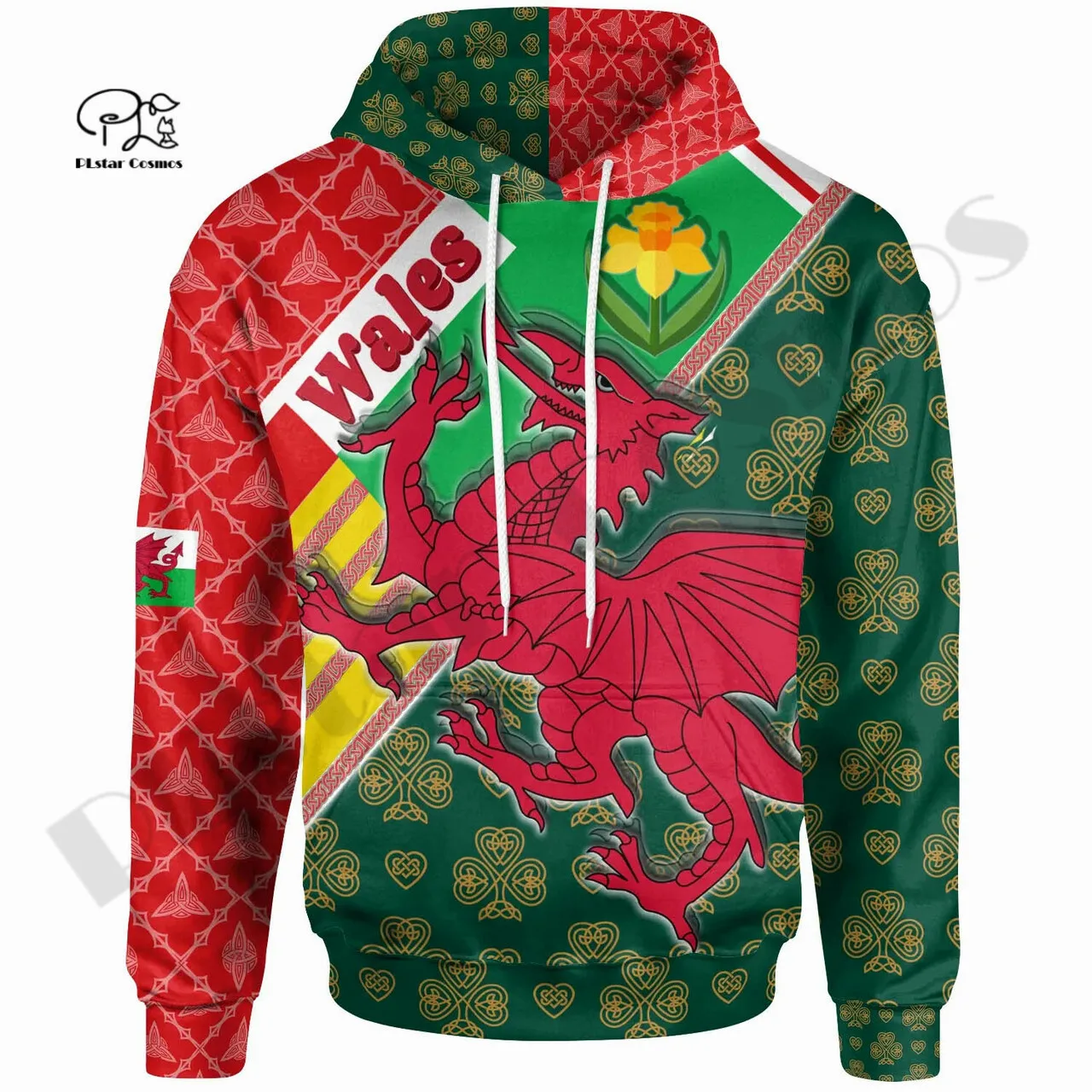 

PLstar Cosmos 3DPrint Newest Celtic Dragon Daffodils Unique Men/Women Hrajuku Casual Streetwear Hoodies/Zip/Sweatshirt Style-8