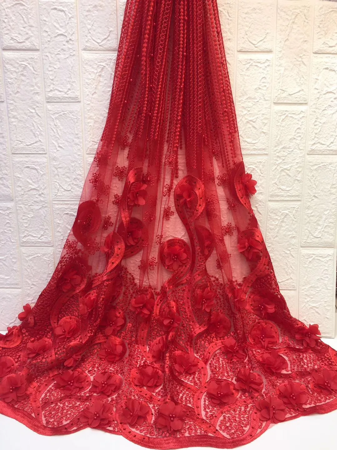 

Новая высококачественная швейцарская вуаль кружева 2018 африканская Кружевная Ткань 5 ярдов Африканский хлопок французская кружевная ткань ...