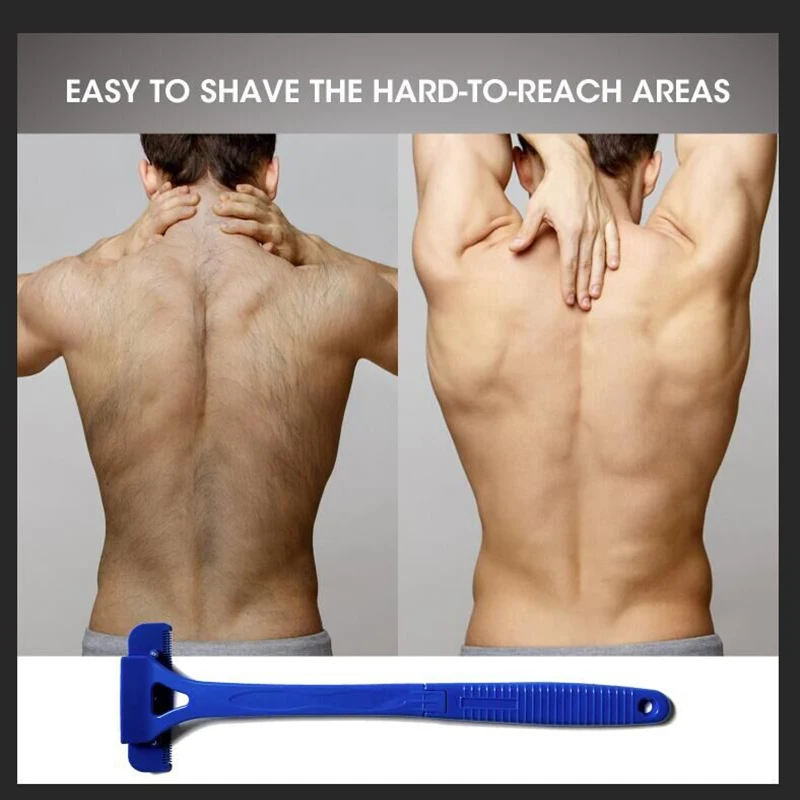

Foldable Back Hair Shaver Trimmer Men Over Size Blue Long Handle Removal Razors High Quality Leg Manual Hair Removal Tool