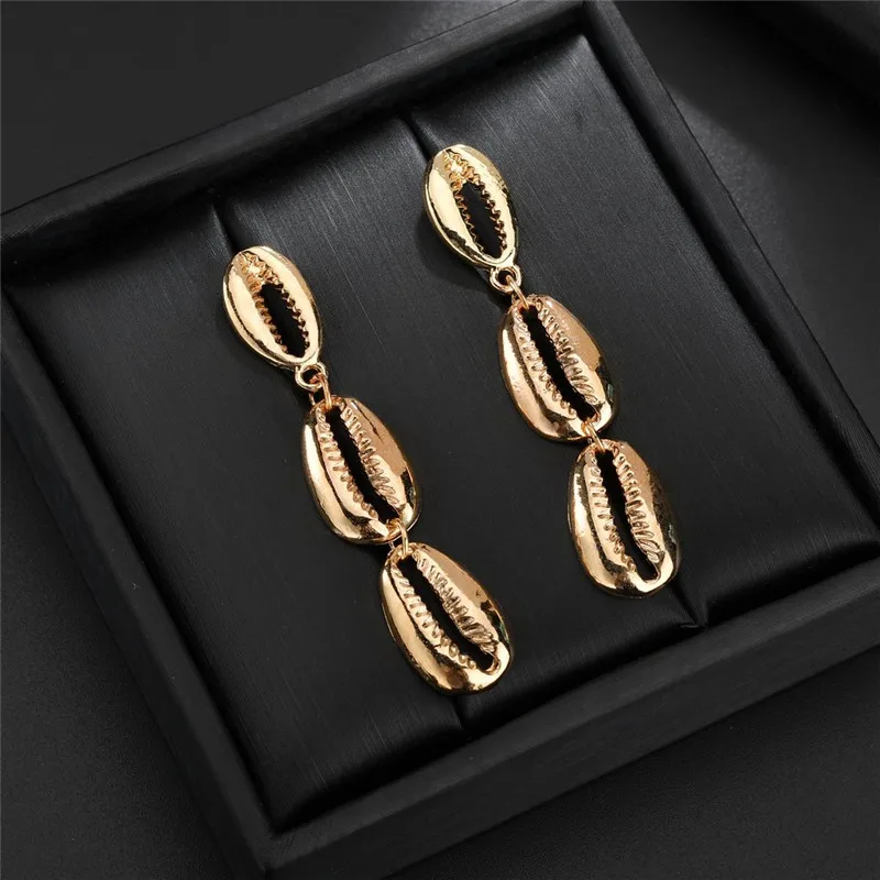 Terreau Kathy 2019 корейские винтажные золотые Висячие серьги для женщин морские из