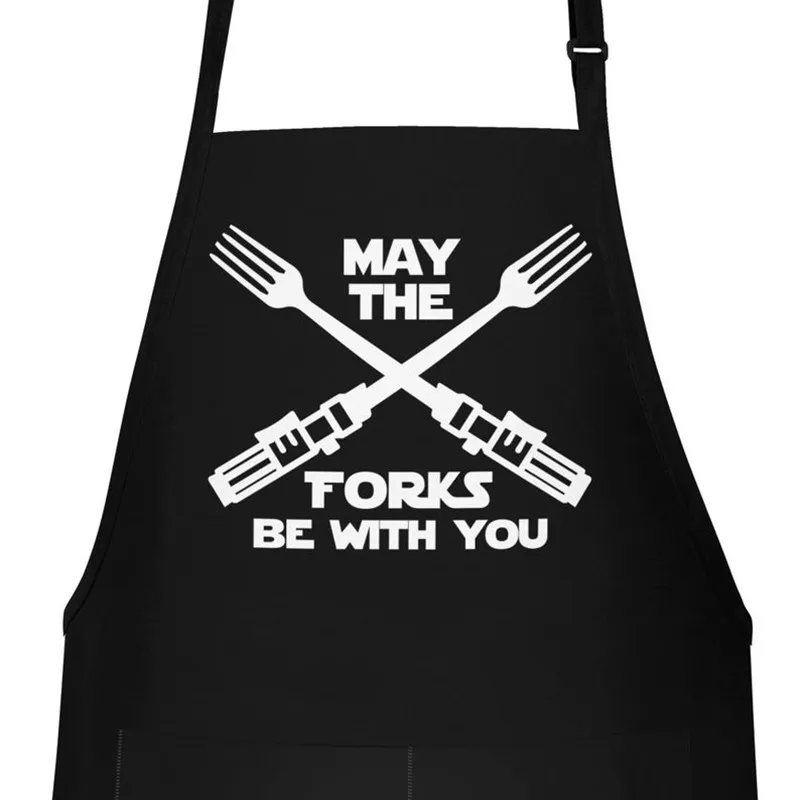 

Custom May The Forks Be With You Funny Apron For Men,personalised Chef's mysterious weapon Aprons,Cute Apron Valentines Gift For