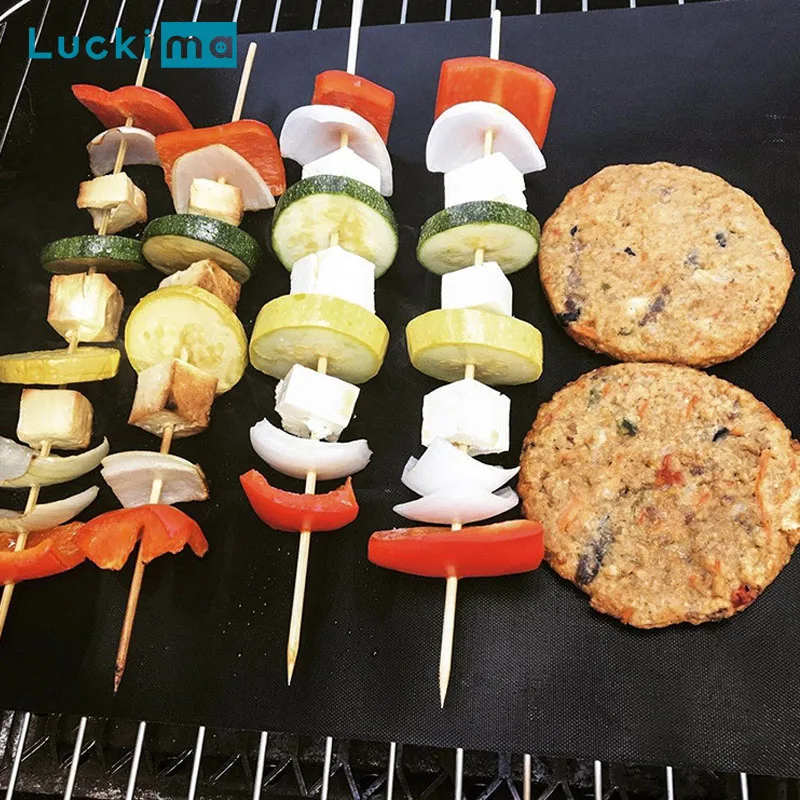 1 шт. антипригарный гриль для барбекю многоразовый коврик на открытом воздухе