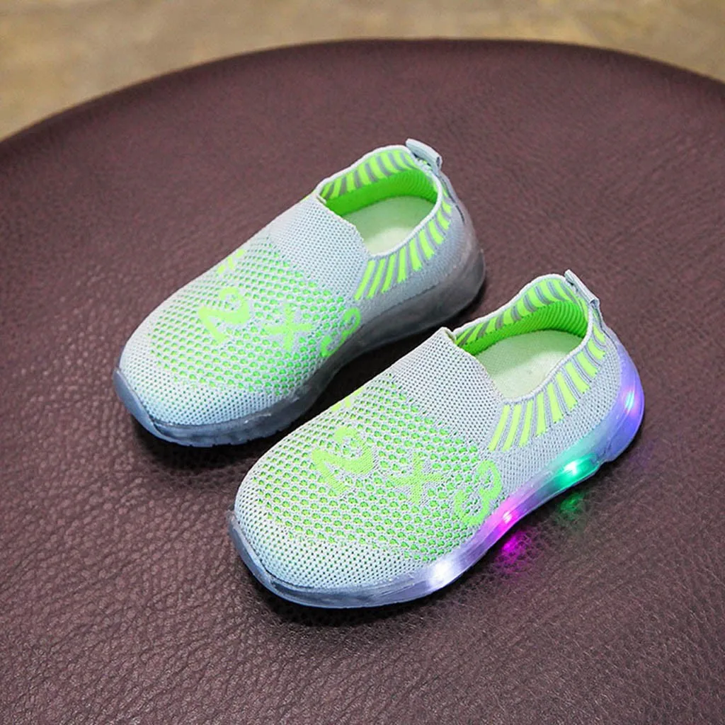 Детская обувь со светящимися вставками Человек-паук для мальчиков и девочек