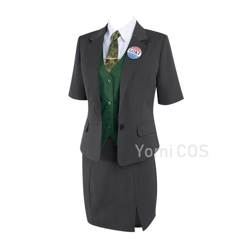 

Loki Cosplay Costume Women Uniform Skirt Outfits Halloween Carnival Suit