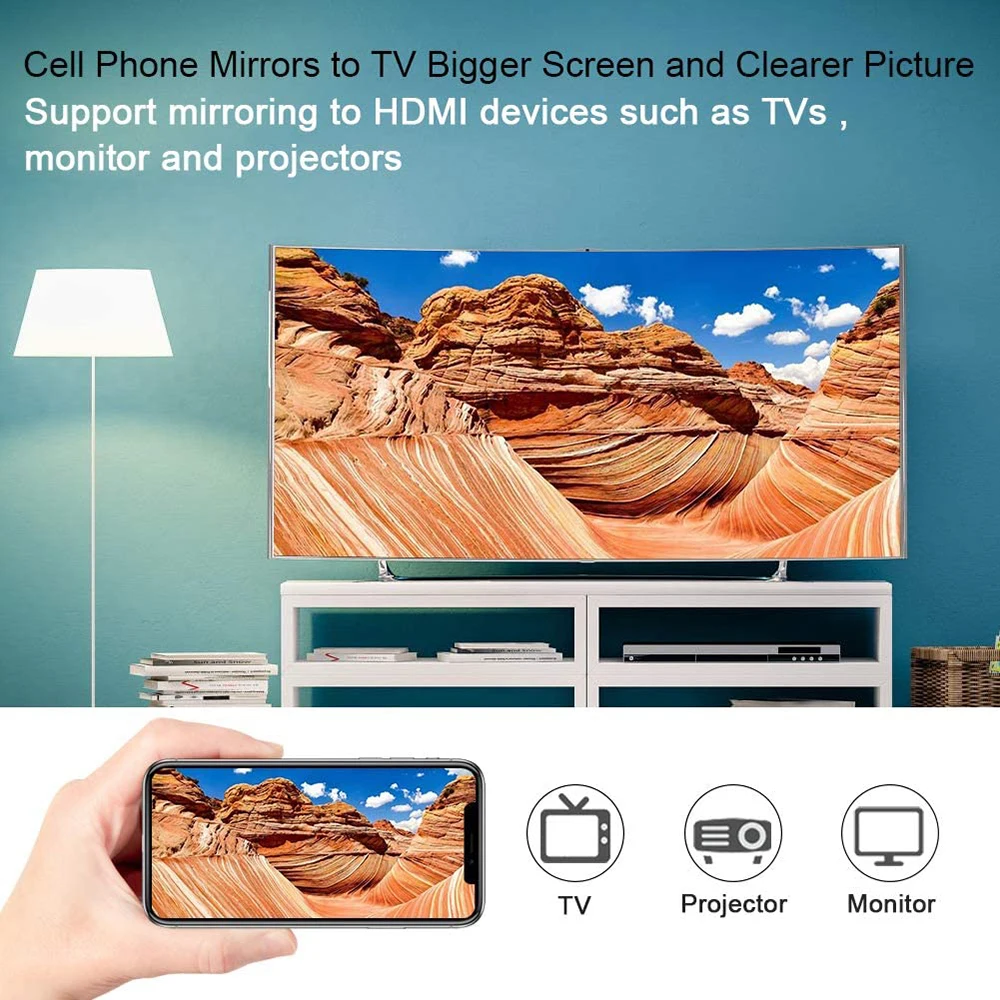 HDMI TV Stick беспроводная лампа Wi-Fi адаптер для дисплея Full HD 1080P DLNA Airplay Miracast телефона