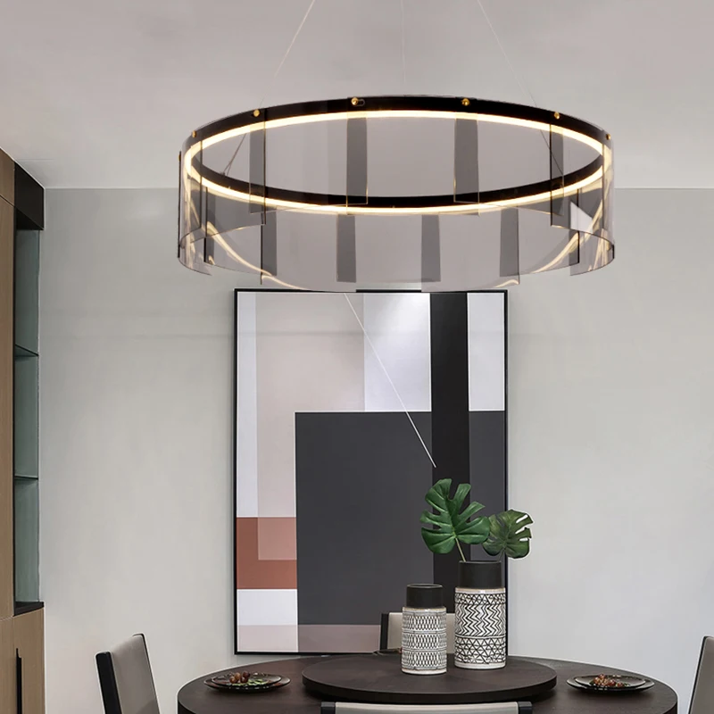 

Nordic minimalist villa living room art post-personality modern creative restaurant designer model room hanging lamp LB40909
