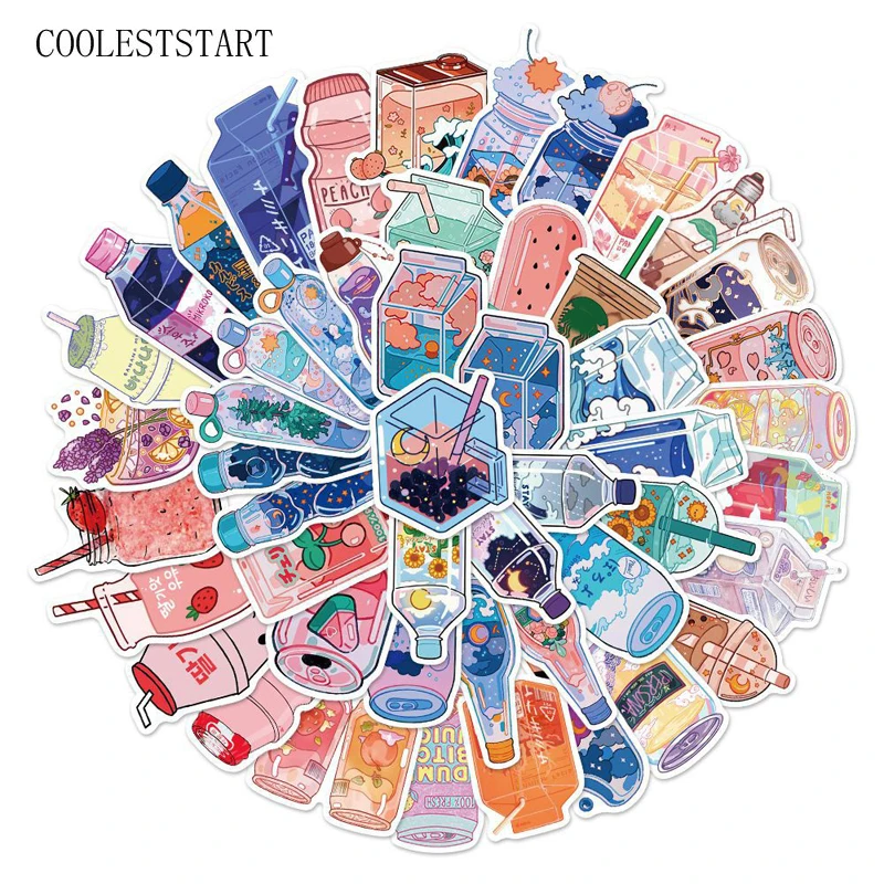 

Наклейки для ноутбуков, 10/50/шт./упак., наклейки "напитки"