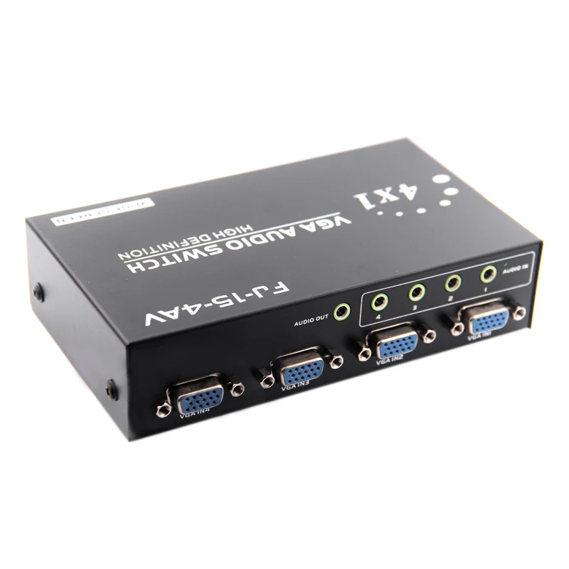 4 порта аудио + Vga распределительный переключатель коробка широкий экран