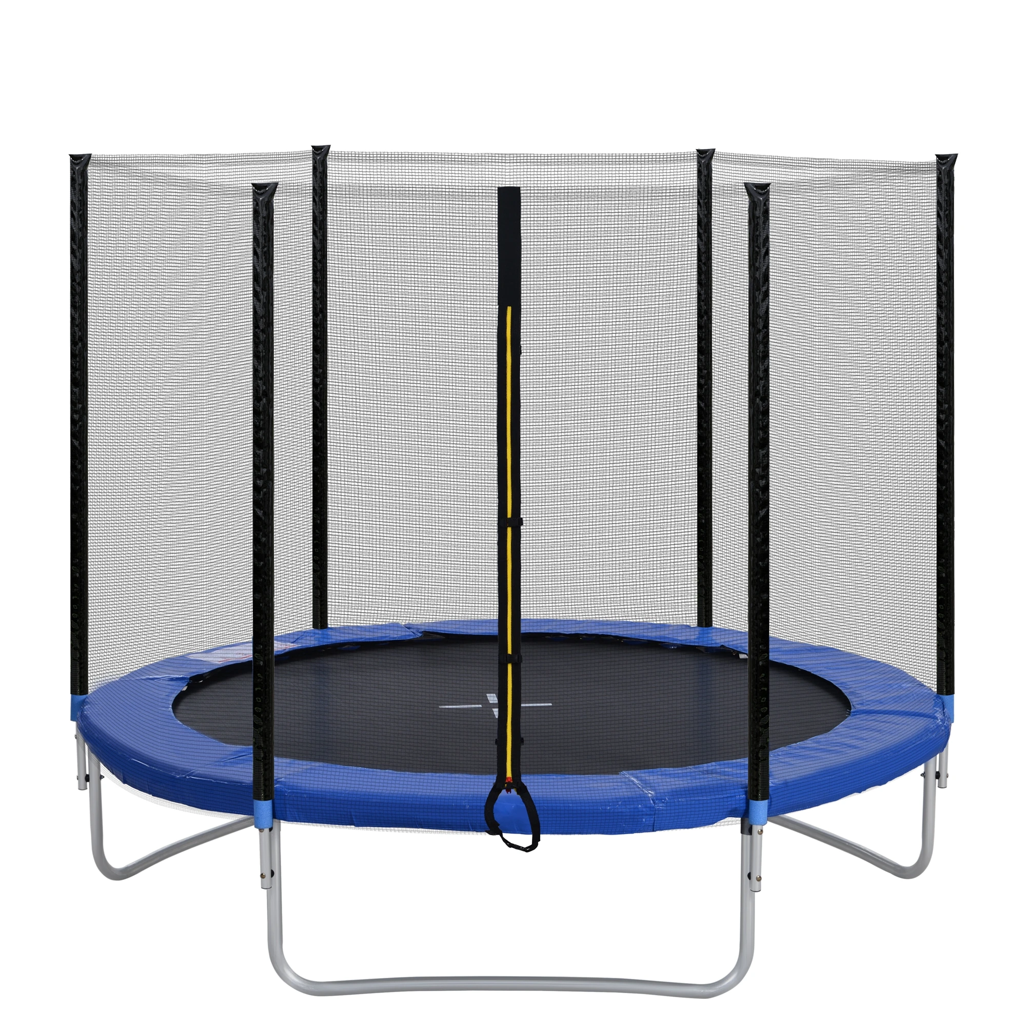 

Outdoor Trampoline with Safety Enclosure Net and Padded Poles, 8FT Garden Trampoline 150KG Weight Capacity, GS and TUV Tested