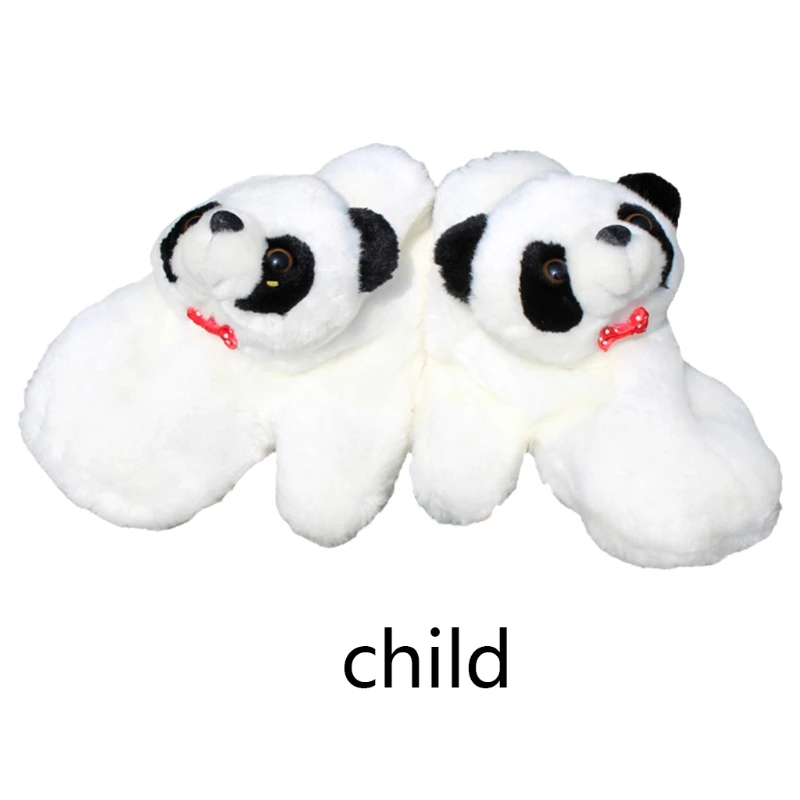 

Winter Fuzzy Plush Warm Full Finger Gloves 3D Cartoon Panda Mittens Hand Warmer