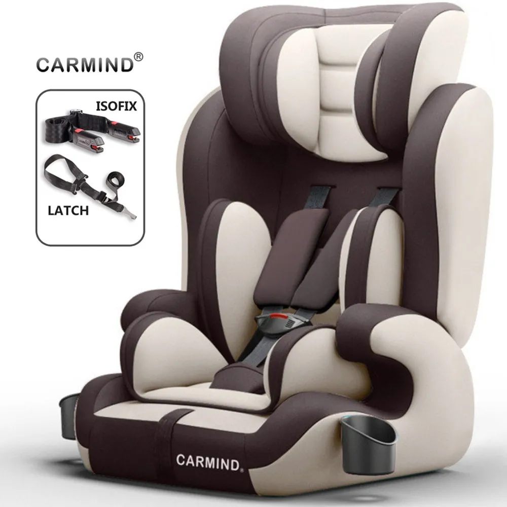 Carmind детское автокресло безопасности для 9 месяцев-12 лет с Мягкий соединитель ISOFIX и защелкой вперед-лицом универсальные автокресла