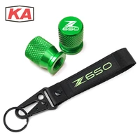 for kawasaki z650 z 650 all year embroidery keychain keyring aluminum motorcycle tire valve air port stem cover cap