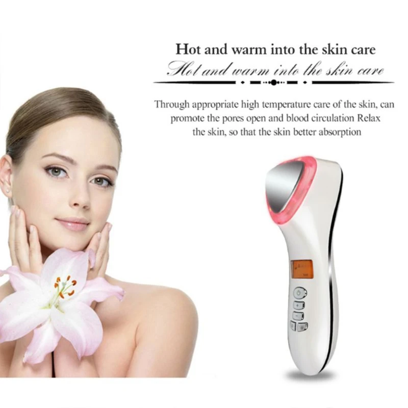 Электрический ультразвуковой массажер для лица криотерапия горячей и холодной