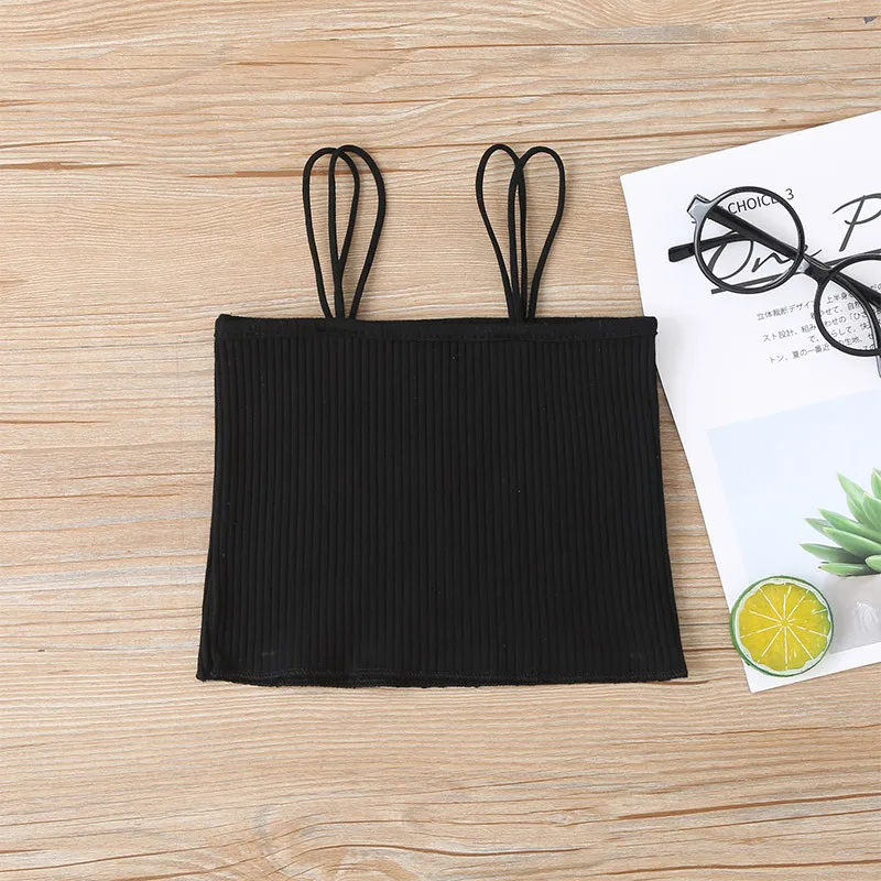 

Brief Girls Solid Vest Cotton Children's Suspenders Baby Sleeveless Shirts Tops Summer Clothes For Newborn Infant camisetas