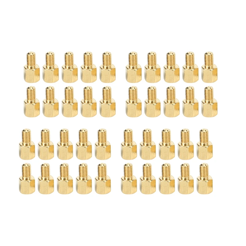 

200 Pcs Brass Screw PCB Standoffs Hexagonal Spacers M3 Male x M3 Female 5mm