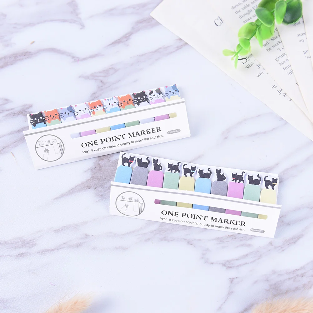 

New Fashion Cute Sticky Notes DIY Cat Heart Memo Pads Kawaii Korean Stickers