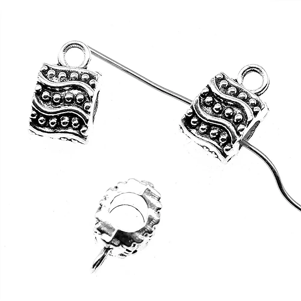 

4pcs 13x8x8mm Charm Charms Clasps Clips Bails Connectors Beads Bails European Bail Bead Charm Making