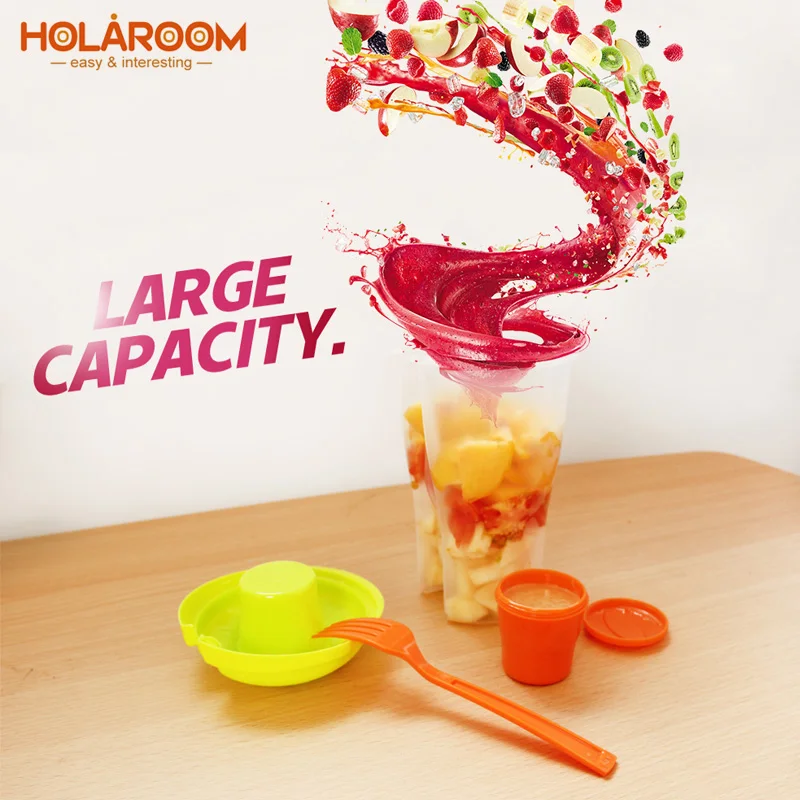 Holaroom контейнер для салата сервировочная чашка завтрака с портативным шейкером и