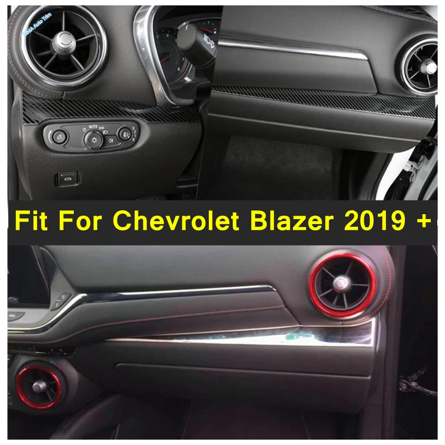 

Interior Accessories For Chevrolet Blazer 2019 - 2022 Car Central Control Instrument Panel Decoration Sticker Cover Trim 2PCS