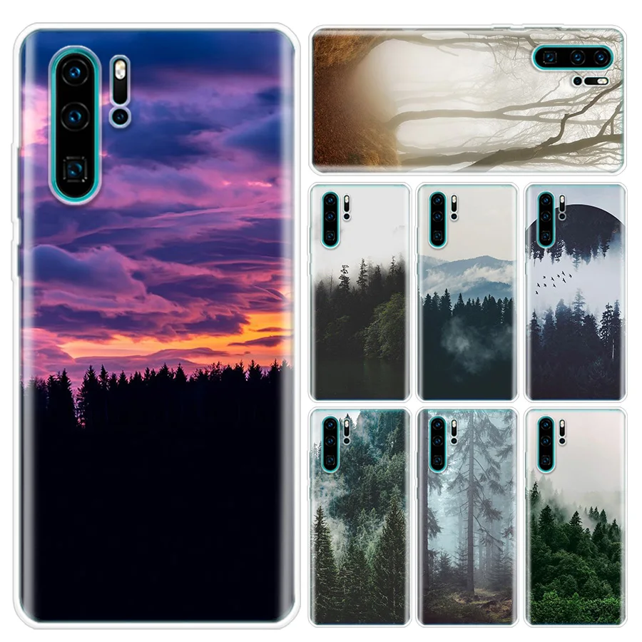 Чехол для телефона с изображением леса облака Huawei P10 P20 P30 P40 Lite Pro P30Lite Mate 20 P SMART Z 2018