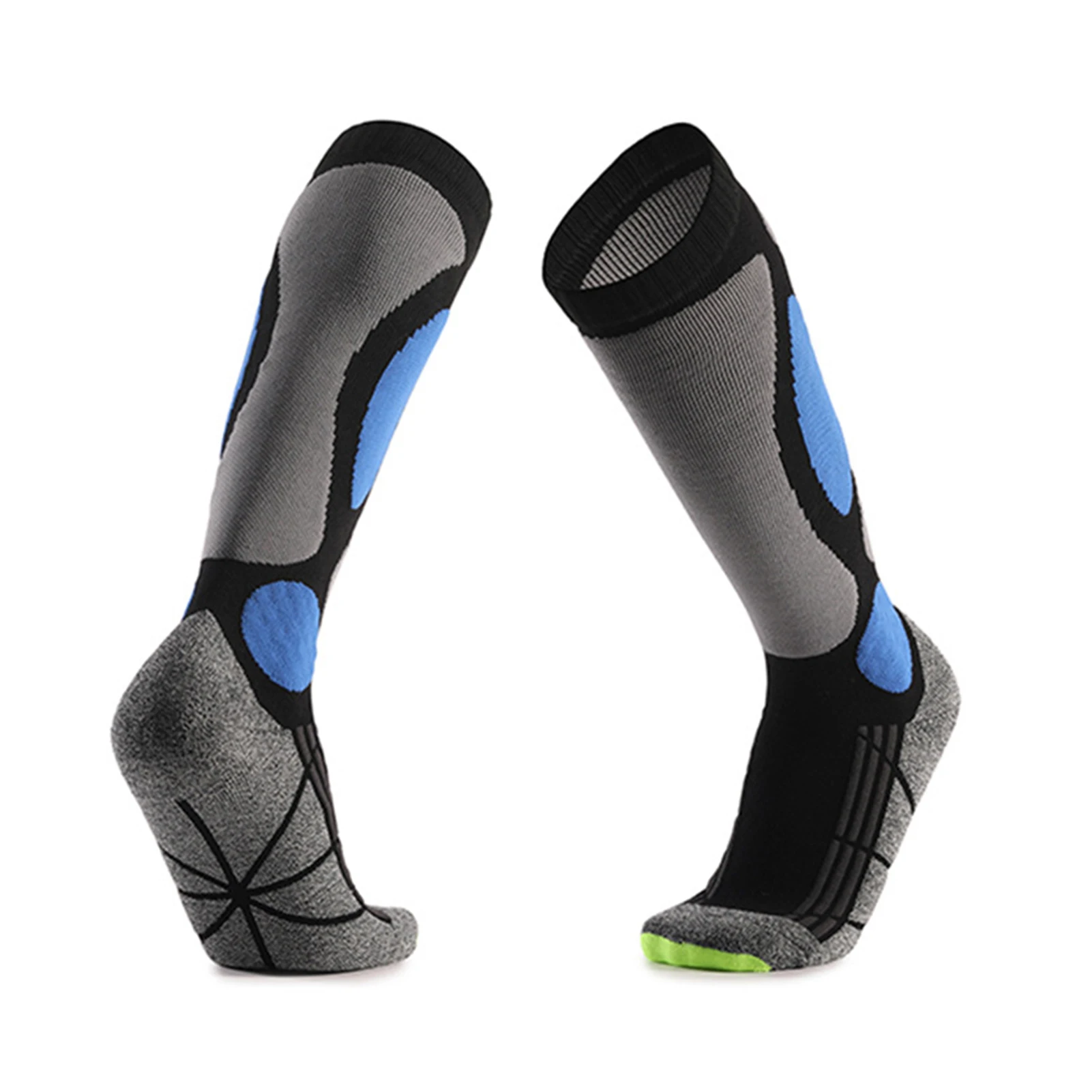 

1pair Unisex Ski Socks Keep Warm Travel Long Tube Anti Slip Portable Autumn Winter Thickened Absorb Sweat Outdoor Sport Hiking