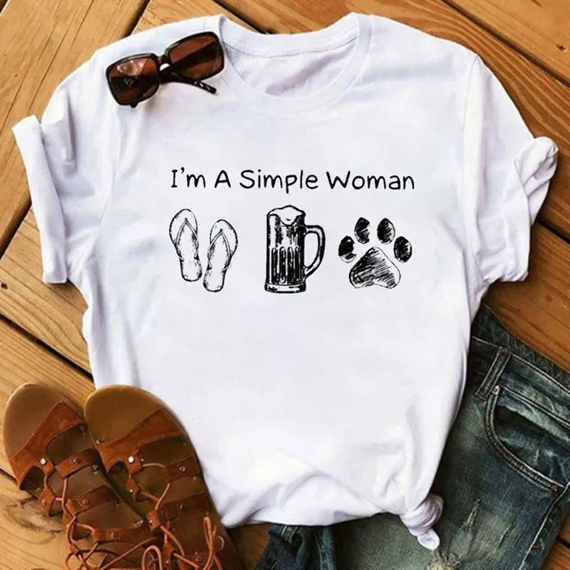 

Fashion Women Dogs Paws T Shirt Peace Love Dogs Funny Casual O-neck Short Sleeves T-shirt Summer Kawaii Female Tee Shirt