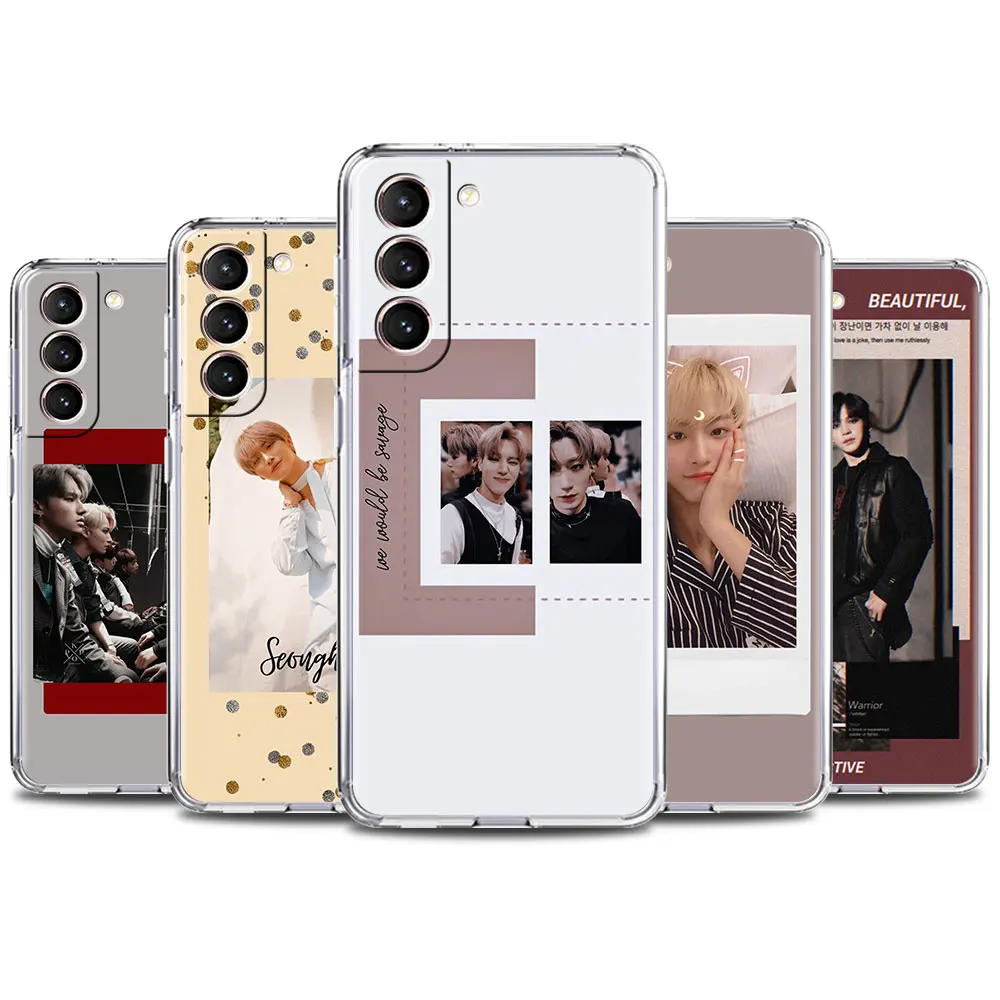 

Ateez Hongjoong Seonghwa Transparent Case For Samsung Galaxy S21 Ultra S20 FE Soft Cover S10 Lite S8 S9 Plus S10e Phone Couqe