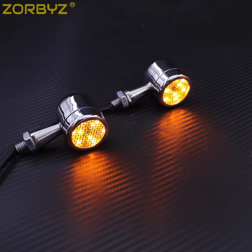 ZORBYZ 1 пара металлических мотоциклетных хромисветодиодный светодиодных