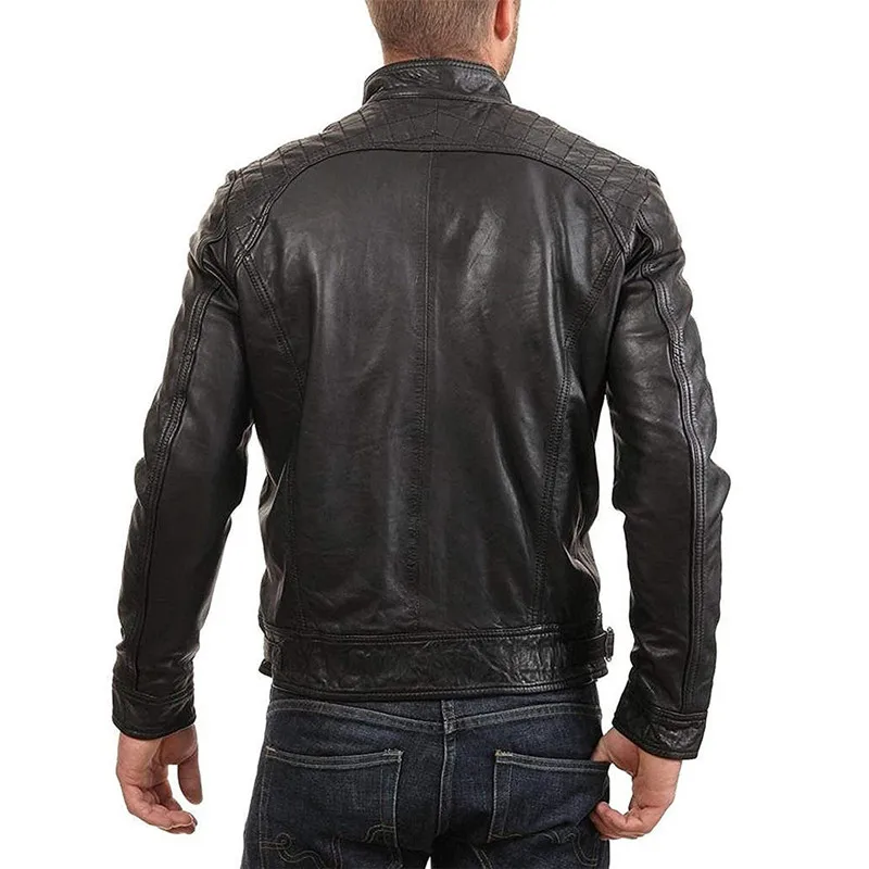 

Men Autumn Pu Cool Jackets Zipper Jacket Brown Jacket Black Jacket