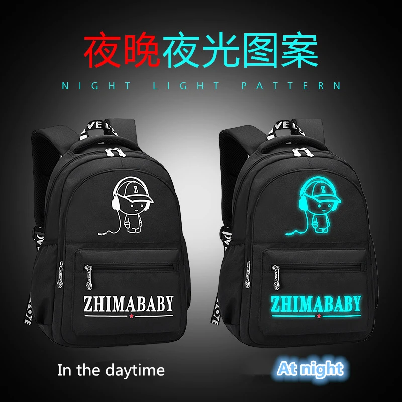 School Orthopaedics School Bags Boy Girls Anime Luminous Children Backpack Waterproof Kids Book Bag Schoolbags mochila escolar