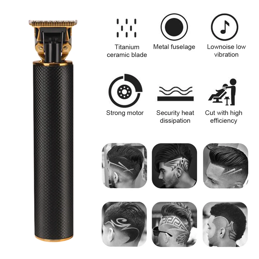 USB аккумуляторная волнистая Мужская Парикмахерская Машинка для стрижки волос