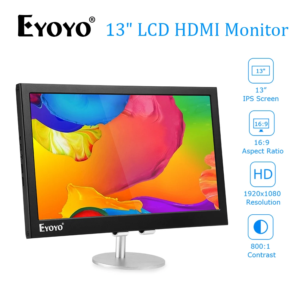 Eyoyo EM13A 13 3 &quotмонитор компьютера ЖК Ecran FHD ips экран ПК с USB динамиками 1920x1080 ноутбук
