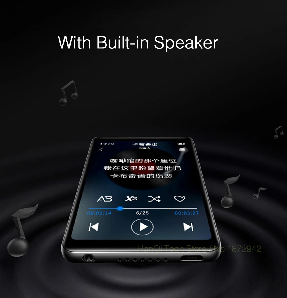 X6 MP3 плеер полный большой экран Mp3 сенсорный с fm радио видео проигрыватель