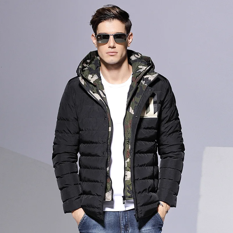 Men's Keep Warm Cotton Short Fund Men's Loose Coat Youth Even Hat Cotton-padded Clothes