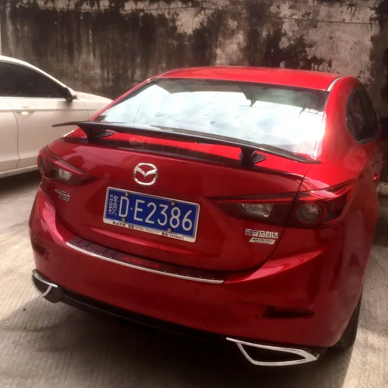 Задний спойлер из углеродного волокна для Mazda 3 Axela sedan 4 door 2014 +