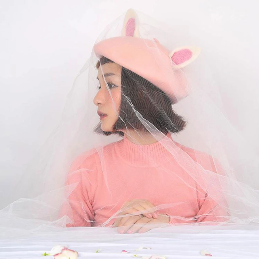 Женские модные шерстяные фетровые береты подарок на день Святого Валентина