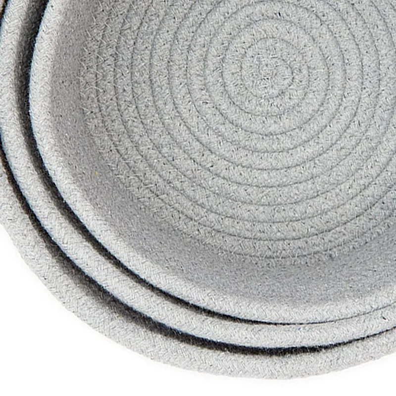 

Cotton Woven Baskets for Storage, Grey Organizers Woven Basket(3 Sizes, 3 Pack)