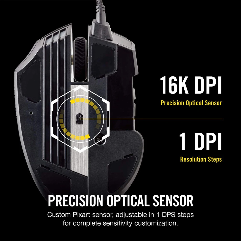 12000 DPI Corsair игровая Scimitar PRO RGB MOBA/MMO PC мышь оптическая клавиша слайдер механические