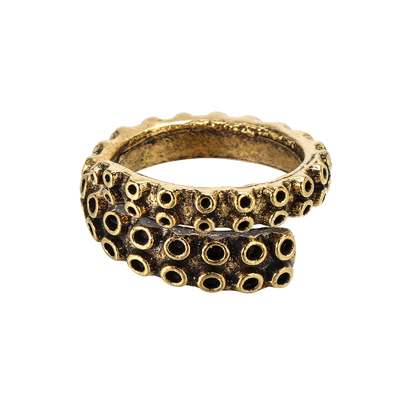 Унисекс Нержавеющая сталь Осьминог кольцо Винтаж панк море океан животных