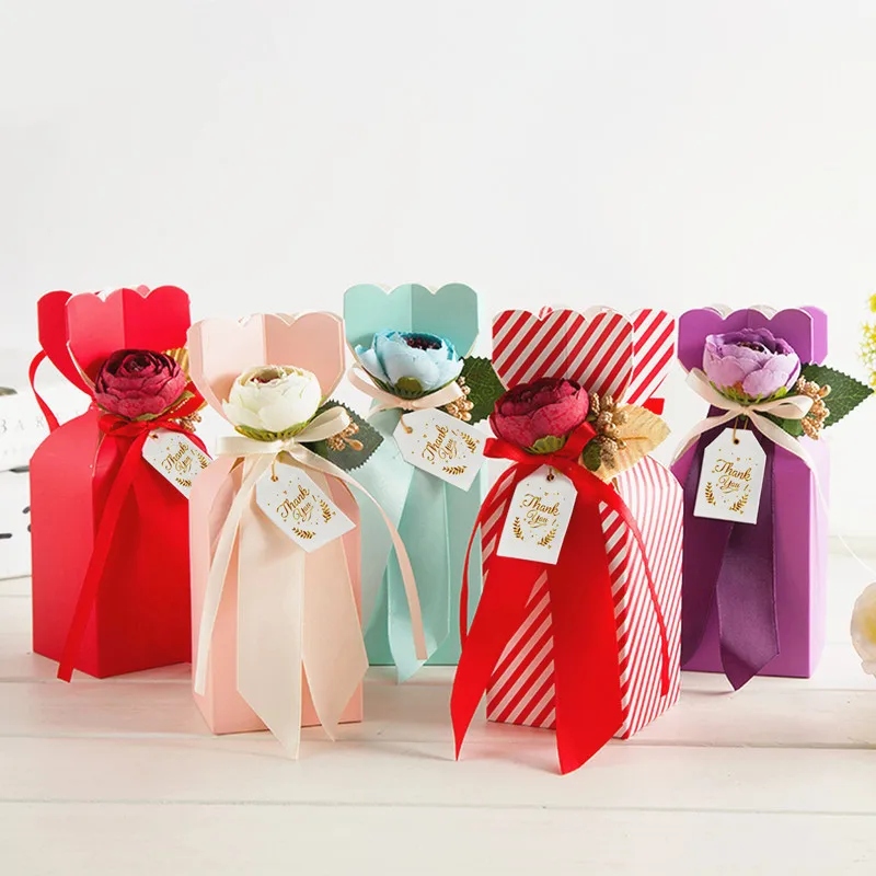 

2020 New Vase Gift Containers Christmas Birthday Party Baby Shower Supplies Candy Boxes Paper Chocolate Boxes Package Cases Dec