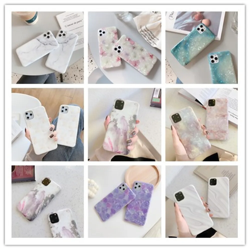 Чехол для Телефона iPhone 7 8 Plus Роскошный Глянцевый гранитный камень мраморная