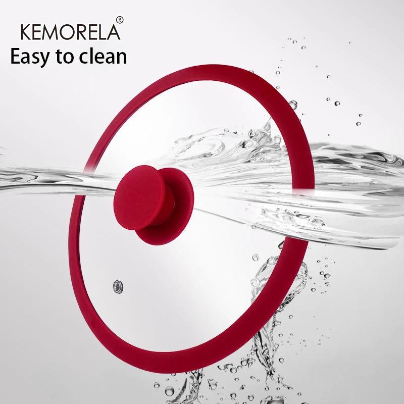 

Silicone Tempered Glass Pot Lid Universal Lid Sealed Drop-Proof, Explosion-Proof Cooking Visualization Steam Kitchen Accessories